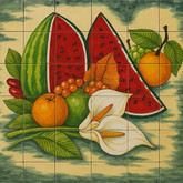Mexican Handcrafted Art - Fruit & Calla Lily Tile Mural Mexican Handcrafted Art - Fruit & Calla Lily Tile Mural