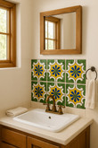 How Pattern Tiles Can Transform a Small Powder Room