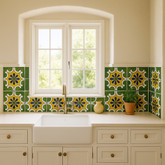 Mexican Pattern Tiles for Colorful Kitchen Backsplashes