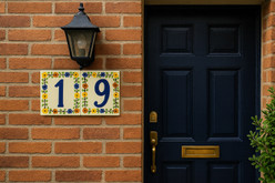 Talavera Number Tiles: Handcrafted Beauty for Home Entrances, Walls & Outdoor Décor