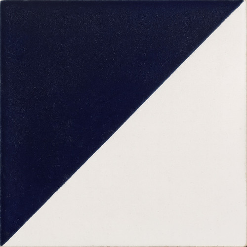 White and cobalt diagonal talavera tile detail view White and cobalt diagonal talavera tile detail view