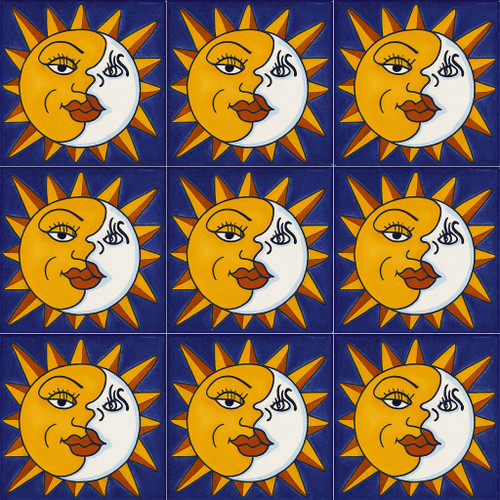 Mexican Tile "Celestial Union Tile" 6x6 grid preview