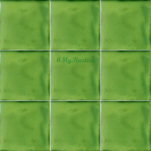 detail of the green ceramic tiles from Mexico
