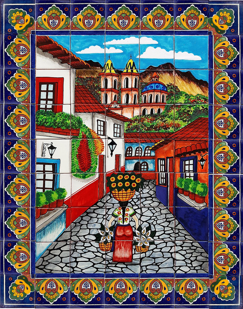 Mexican Tile Mural The Canteen   Tile Mural07a  84654.1656706252 