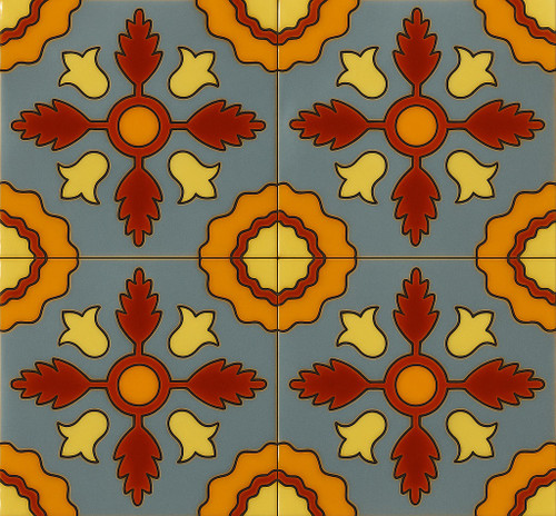 mexican relief tile beautiful heliconia