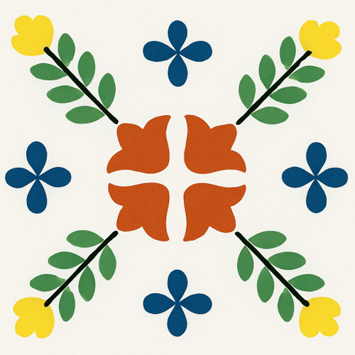 Mexican Tile "Garden Whimsy"