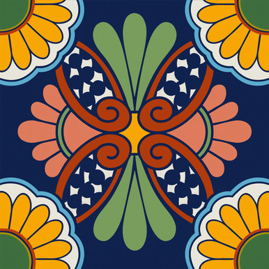 Fiesta Garden Talavera – Colorful Floral Folk Design