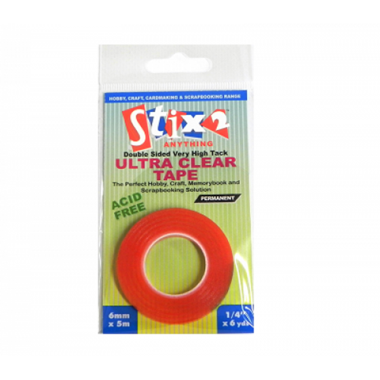 Ultra Sticky Clear Double Sided Tape, Stix2 Ultra Strong Permanent