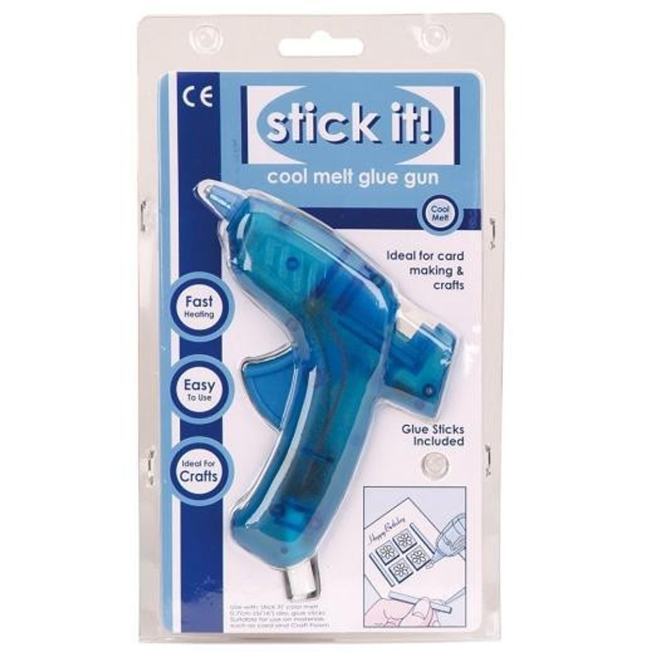 Stick It! Glue Gun - Cool Melt - Blue (UK Plug), One Size