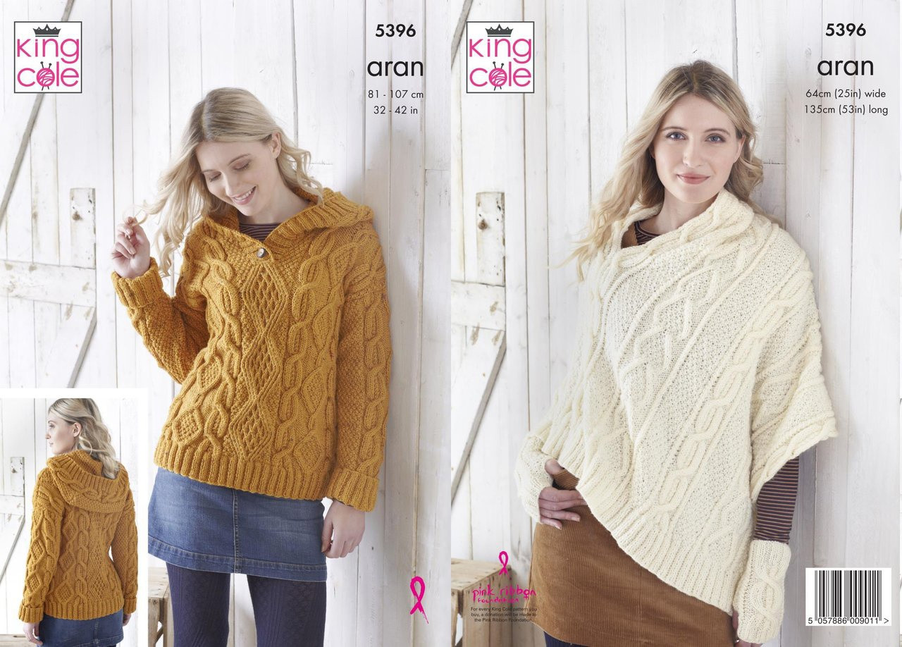 Aran clearance sweater poncho