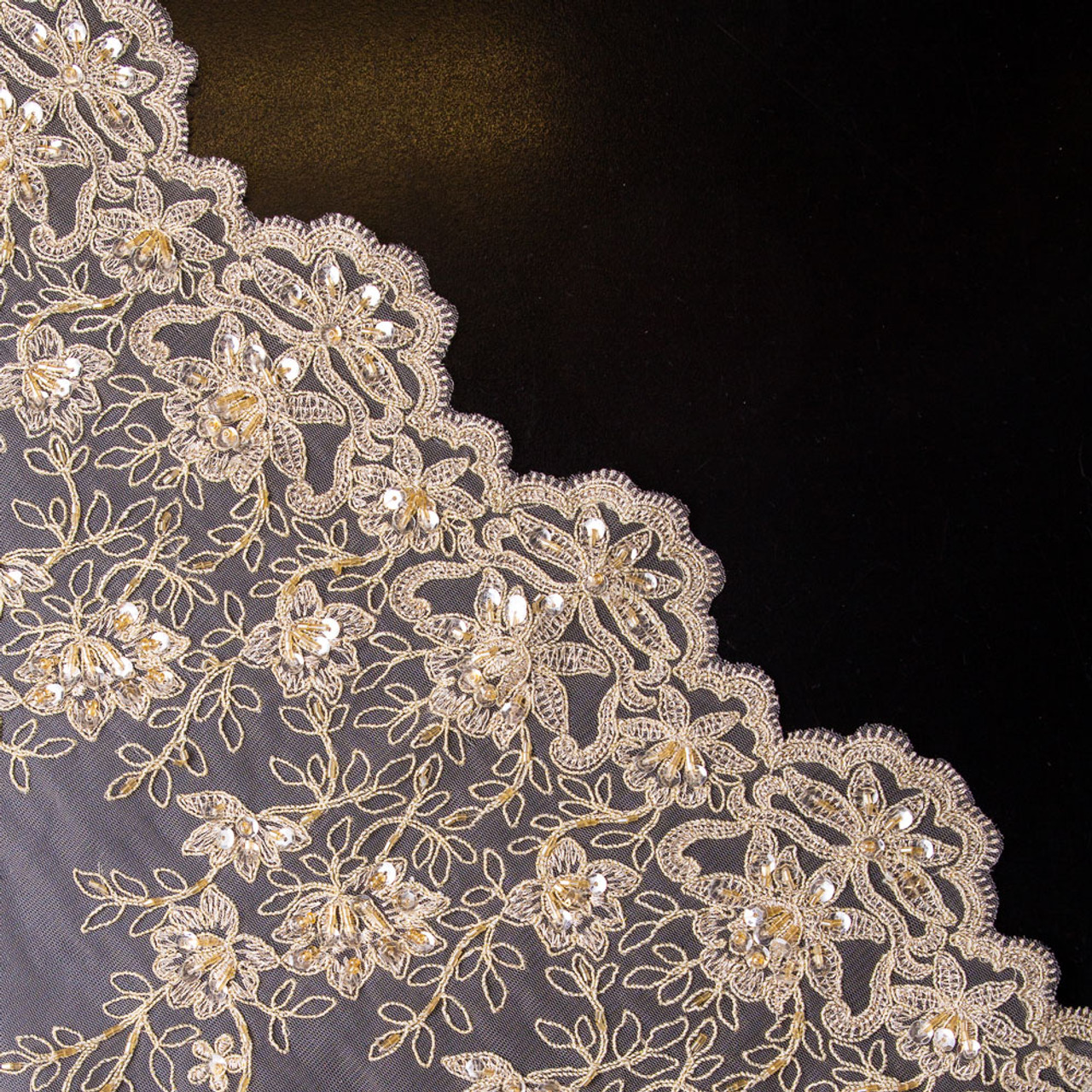 Fashion Classic Gold Sequence Cord Fabric Lace