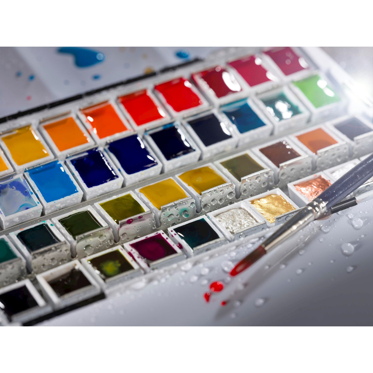 Van Gogh Watercolour Paint Pocket Box Set of 12 Metallic & Shimmer Colours