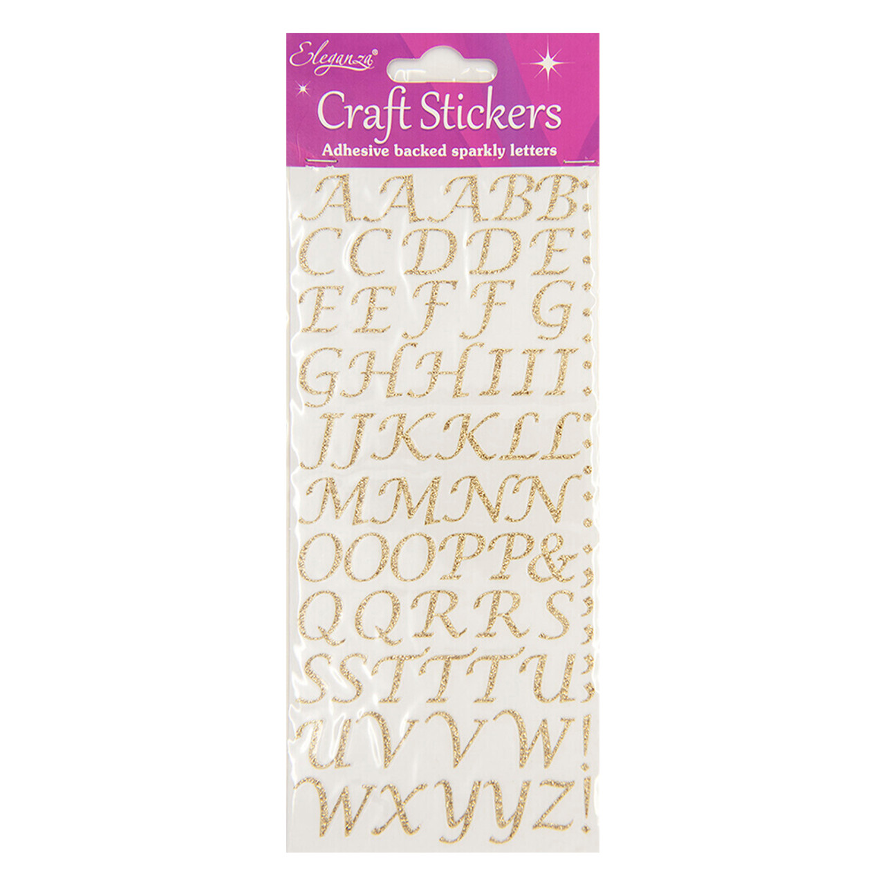 Adhesive Glitter Alphabet Gold Vibes & Scribes