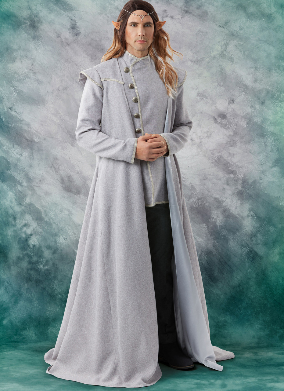 Men's Fitted Fantasy Coat Jacket in Simplicity Costumes (S3126