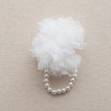 Corsage: Organza Pom Pom - Ivory