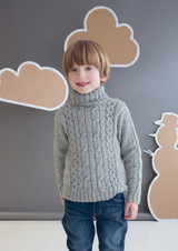 Kid's Cable Jumper & Scarves in Rico Essentials Soft Merino Aran (343)