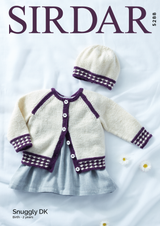 Baby Girl's Cardigan & Hat in Sirdar Snuggly DK (5288)