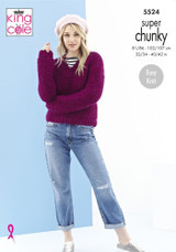 Ladies Sweaters in King Cole Timeless Super Chunky (5524)