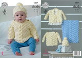 Sweater, Cardigan, Hat & Blanket in King Cole Chunky (4847)