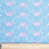 Out of this World Swinging Narwhals - 100% Cotton