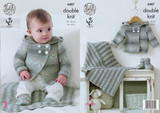 Hooded Jacket, Blanket & Booties in King Cole Drifter for Baby DK (4487)