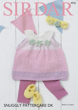 Pinafore Dress, Shoes & Headband in Sirdar Snuggly Pattercake DK (4922)