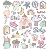 Sticker Sheet (30pcs) - Baby Girl