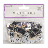 Metallic Letter Tiles (150pcs) - Silver