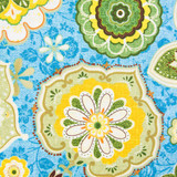 Willow Mandala on Blue - 100% Cotton