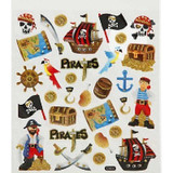 Sticker Sheet - Glitter - Pirates