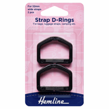 Plastic Strap D-Rings - Black