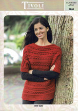 Ladies ½ Sleeve Sweater in Tivoli Aran (3806)