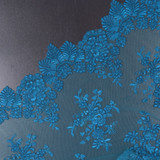 Premium Lace: Corded Teal Lace - Per ¼ Metre