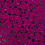 Premium Lace: Cerise Corded Beaded Lace - Per ¼ Metre