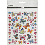 Sticker Sheet (21pcs) - Colourful Butterflies