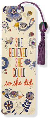 Beaded Bookmark - She Believed She Could
