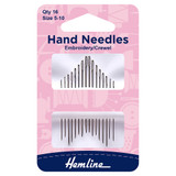 Hand Needles - Embroidery/Crewel (16pk)