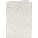 A6 Blank Cards & Envelopes (4pcs) - Glitter White