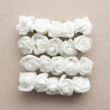 Foam Rose Heads (20pcs) - Ivory