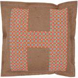 Counted Cross-Stitch Kit: Felt Cushion - Alphabet 'H'