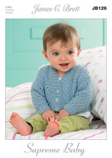 Waistcoats & Cardigans in James C. Brett Supreme Baby 4 Ply (JB126)