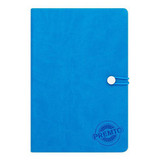 A5 Notebook (PU Hardback) - Printer Blue