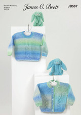 Sweater & Cardigan in James C Brett Baby Marble DK (JB567)