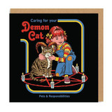 Greeting Card - Caring for Your Demon Cat