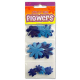 Felt Flowers - Blue