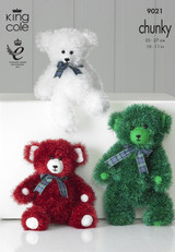 Tinsel Teddy in King Cole Tinsel Chunky (9021)