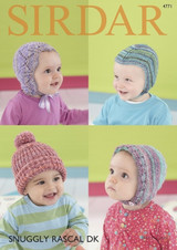 Baby Hats in Sirdar Snuggly Rascal DK (4771)