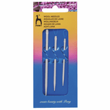 Pony Aluminium Wool Needles w/Loop (3pcs)