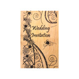 Wooden Rubber Stamp - Wedding Invitation