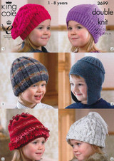 Hats in King Cole DK (3699)